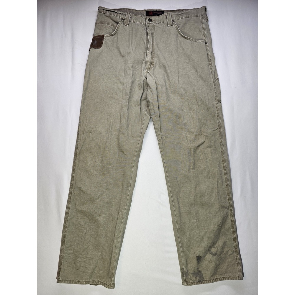 Wrangler Riggs Workwear Ripstop Carpenter Pants 3W020DK Khaki 38x34 Utility Work